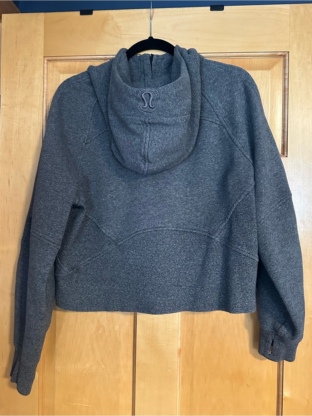 lululemon athletica Scuba Gray Cropped Hooded Sweatshirt